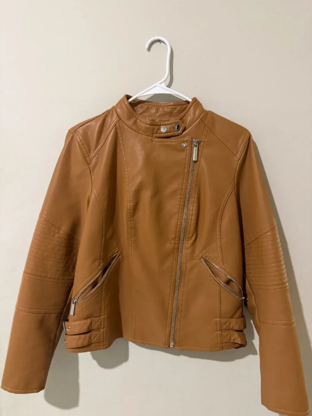 Michael Kors Women's Tan Camel Leather Jacket